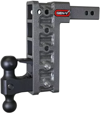MEGA-DUTY 2" Shank 10" Drop 2K TW 16K Hitch & GH-051 Dual-Ball & GH-032 Pintle Lock