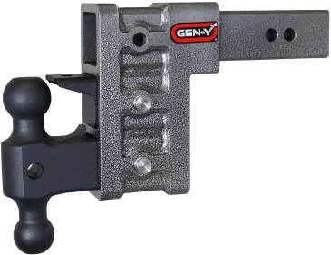 MEGA-DUTY 2.5" Shank 6" Drop 3K TW 21K Hitch & GH-061 Dual-Ball & GH-062 Pintle Lock