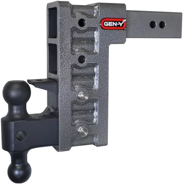 MEGA-DUTY 2.5" Shank 9" Drop 3K TW 21K Hitch & GH-061 Dual-Ball & GH-062 Pintle Lock