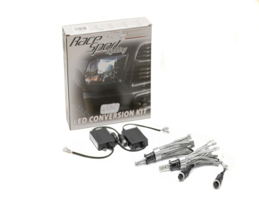 Race Sport Lighting H3 GEN4 LED Headlight Conversion Kit, W/Focus Optics, Copper Stranded Rope Heat Sinks