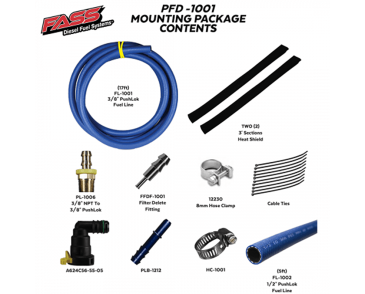 FASS Powerstroke Filter Delete Kit, For 2011-2019 Ford F250, F350 Super Duty