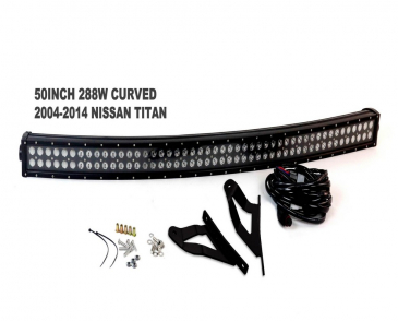 Race Sport Lighting Complete 50" LED Light Bar Kit, For 2004-2014 Nissan Titan 4WD/2WD