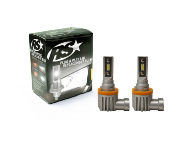 Race Sport Lighting PNP Series H8 Plug-N-Play Super LUX LED Replacement Bulbs, 1,900 LUX Max Output