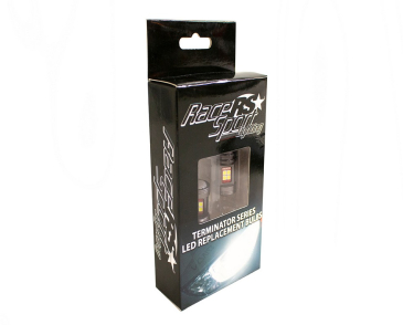 Race Sport Lighting Terminator Series, White 9005 Base, LED High Power Replacement Bulbs