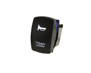 Race Sport Lighting LED Rocker Switch, W/White LED Radiance Train Horn