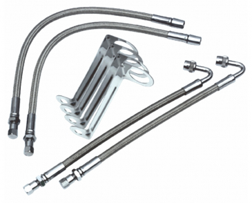 Stainless Steel Braided Air Inflation Kit with Small Brackets