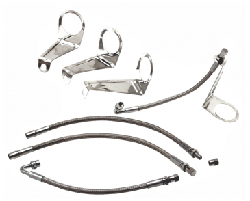 Stainless Steel Braided Air Inflation Kit with Large Brackets
