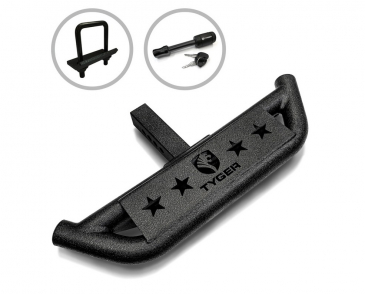 Tyger Hitch Armor for Vehicles With 2" Hitch Receiver - Textured Black w/Pin Lock and Stabilizer
