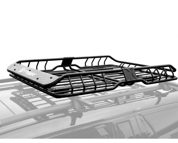 Tyger Heavy Duty Roof Mounted Cargo Basket Rack 57"L x 41.7" W x 6.3"H Roof Top Luggage Carrier With Wind Fairing