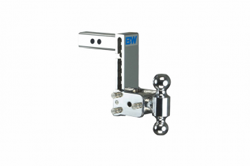 B&W_Tow_&_Stow_Dual_Ball_Adjustable_Ball_Mount_7"_Drop_7-1/2"_Rise_2"_Shank_2"_and_2-5/16"_Balls_-_Polished_Chrome_Finish