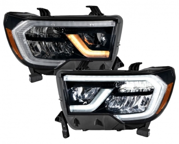 Form LED Reflector Headlights, Pair, For 2007-2013 Toyota Tundra