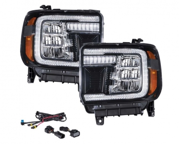 Form LED Reflector Headlights, Pair, For 2014-2018 GMC Sierra 1500, 2015-2019 GMC Sierra 2500, 3500
