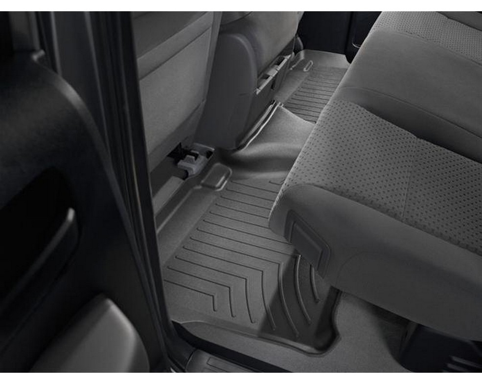 WeatherTech FloorLiner DigitalFit Floor Mat - Black, Rear, Fits 2007-2013 Toyota Tundra Crew Cab